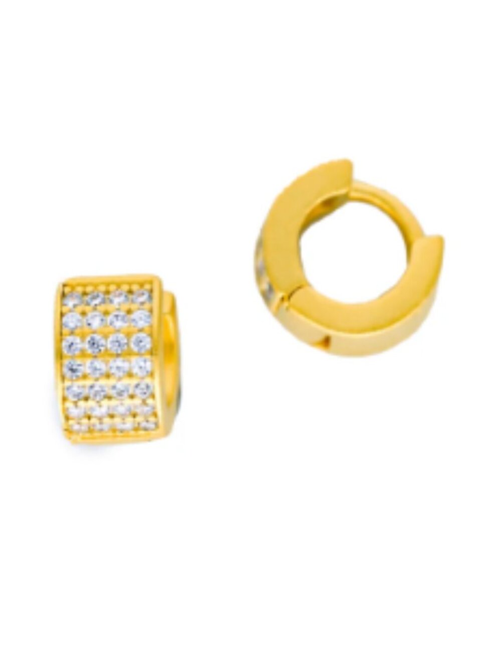 Freida Rothman Mini Pavé Huggie Hoop NWT $179 MSRP